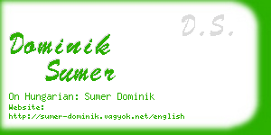 dominik sumer business card